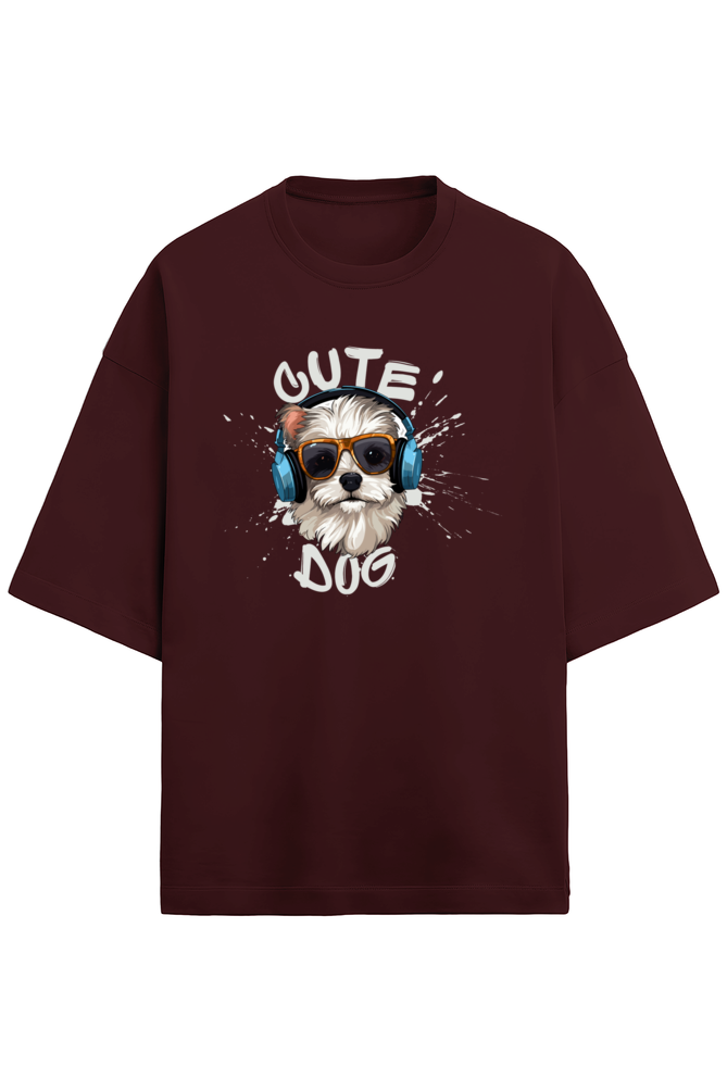 Cute Dog Terry Oversized T-Shirt