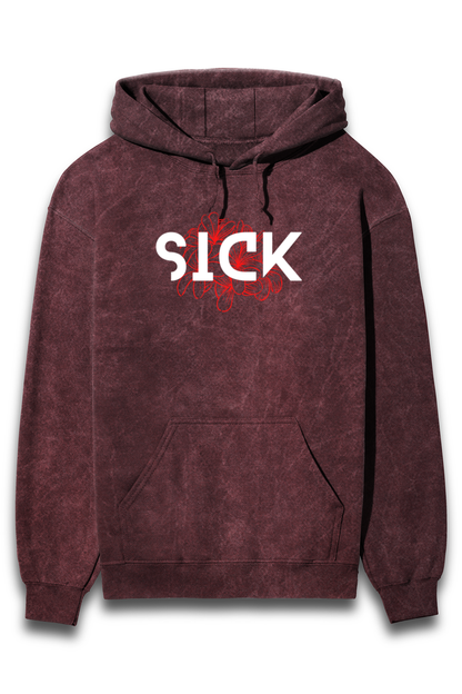 Sick Modern Acid Wash Hooded Sweatshirts