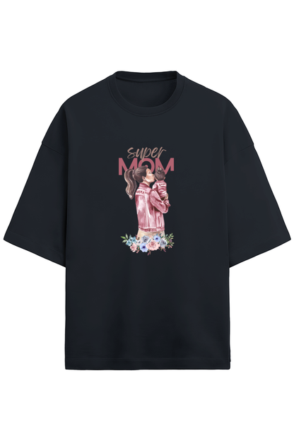 Super Mom Terry Oversized T-Shirt