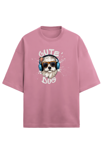 Cute Dog Terry Oversized T-Shirt