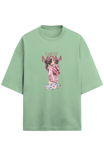 Super Mom Terry Oversized T-Shirt