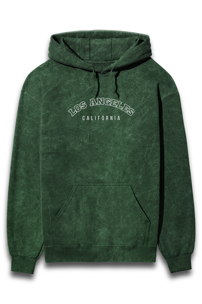 LOS ANGELES Acid Wash Hooded Sweatshirts